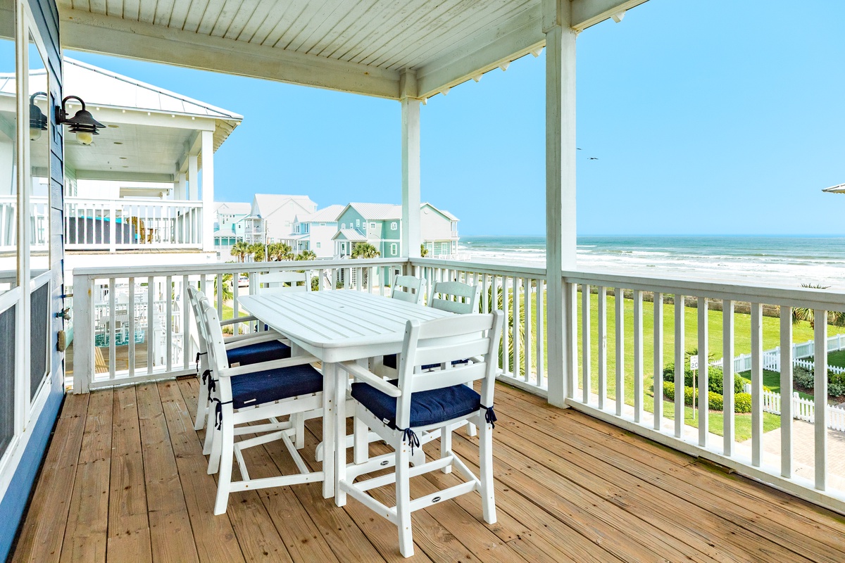 Great views from the upper level deck