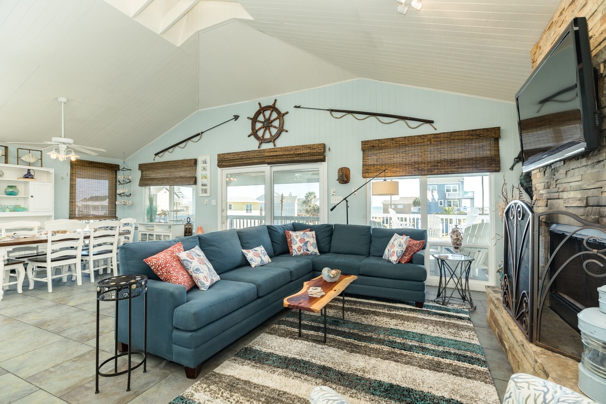 Bright and airy open living area