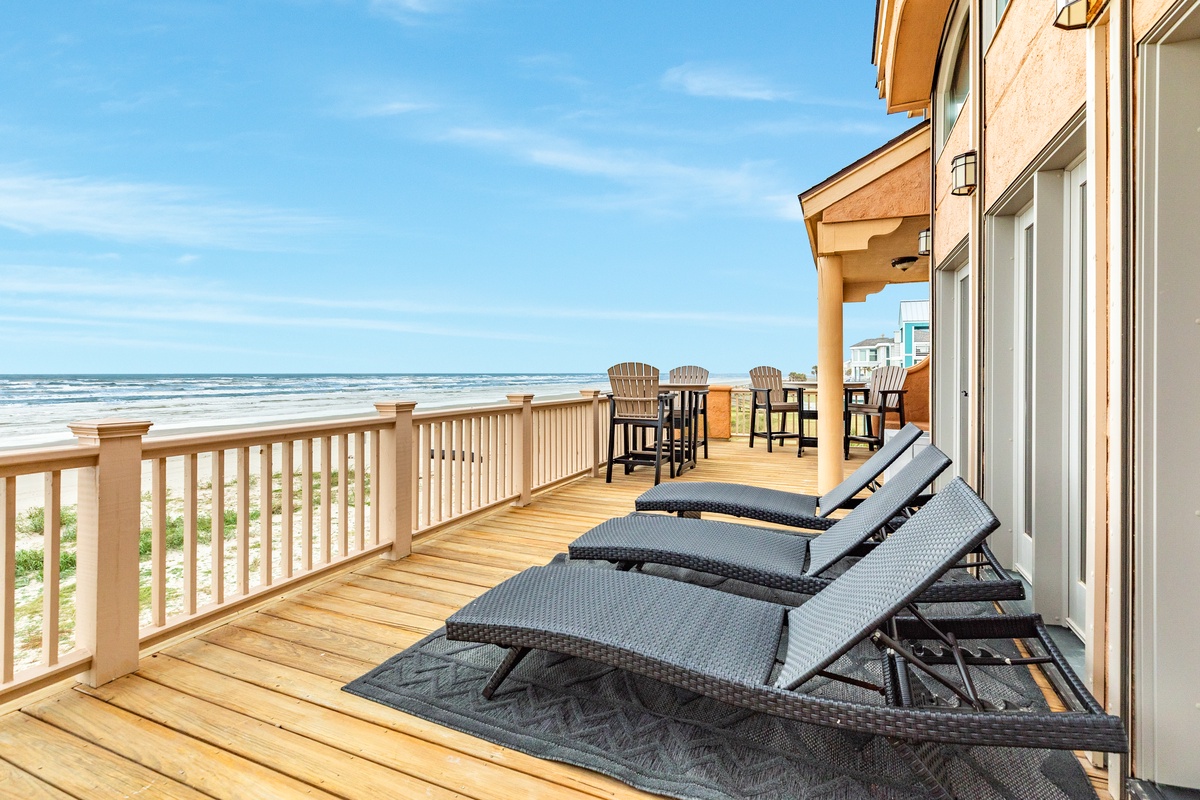 Relax in the lounge chairs and soak up the island sun