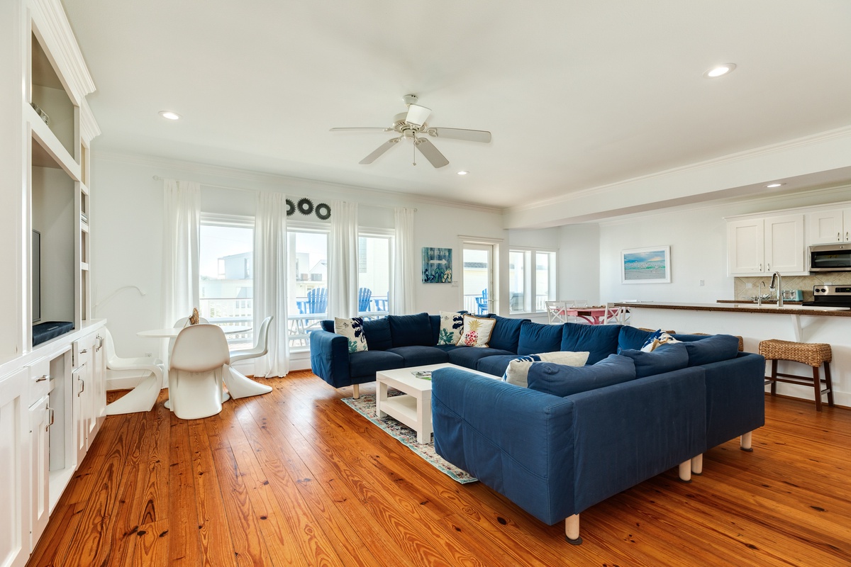 Bright and airy open living area