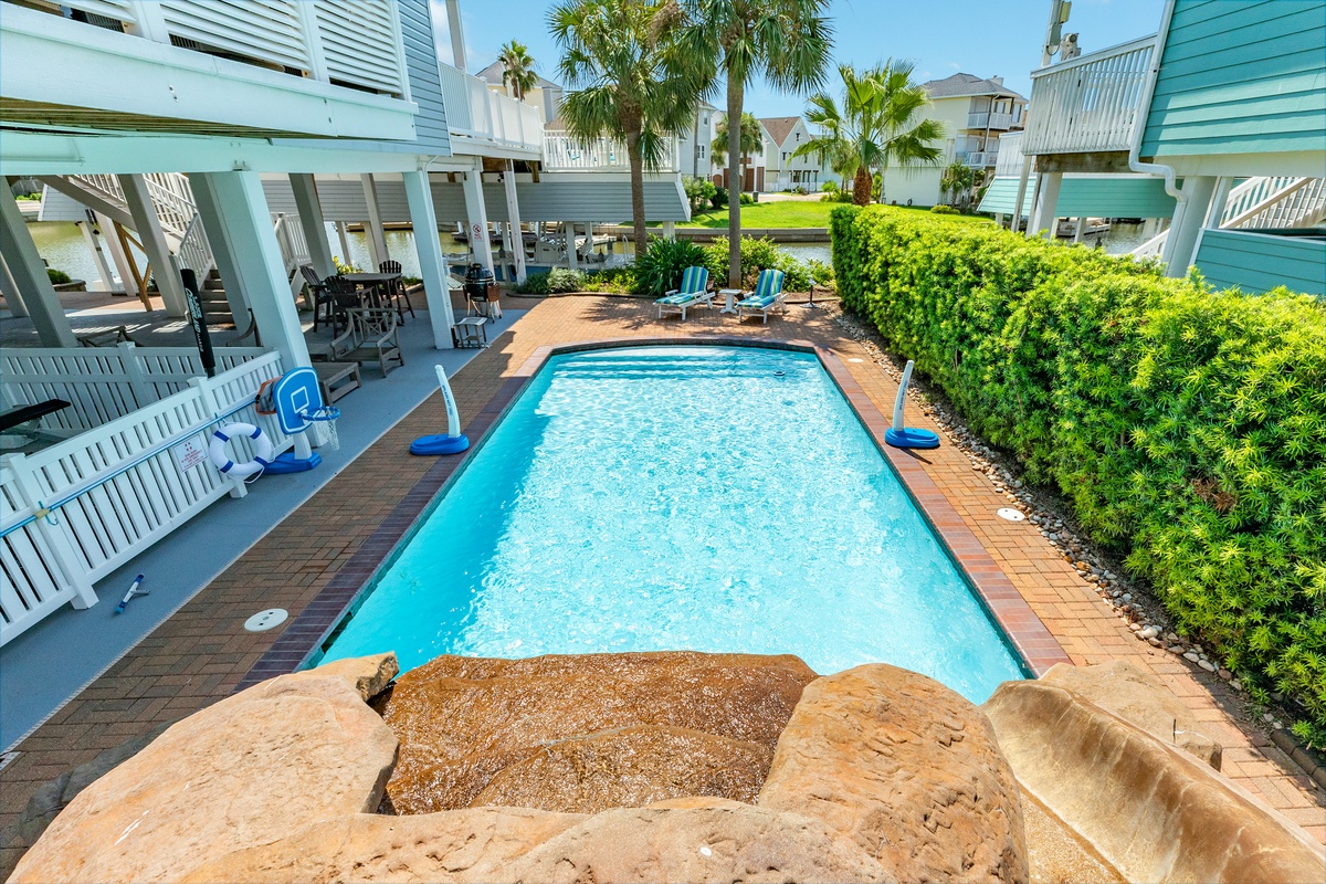 Take a dip in the private pool