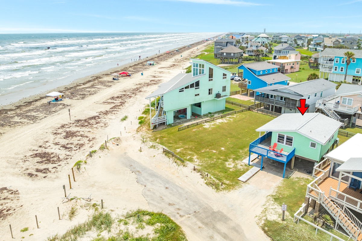 Just a few steps away from miles of open beach