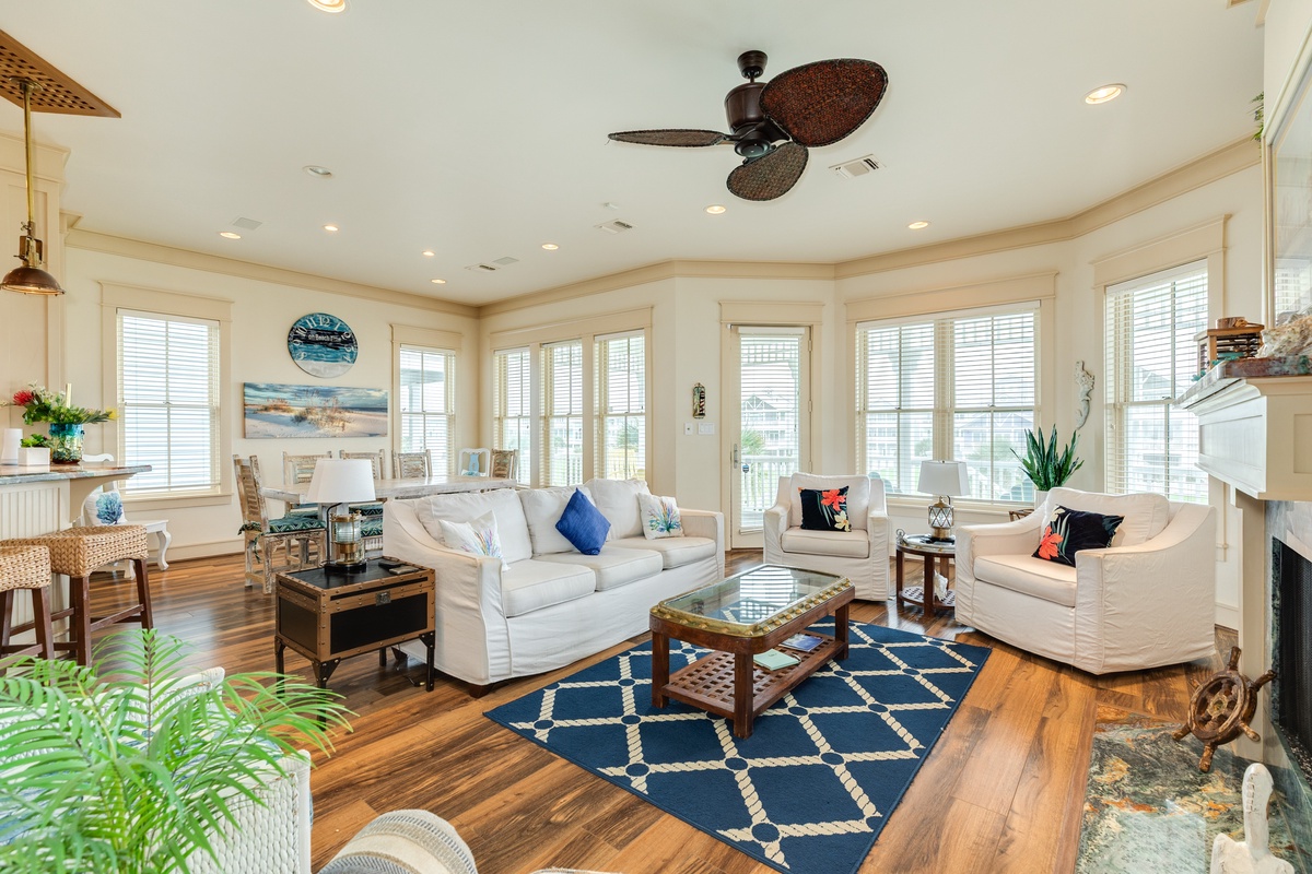 Open floor plan makes spending time together a breeze