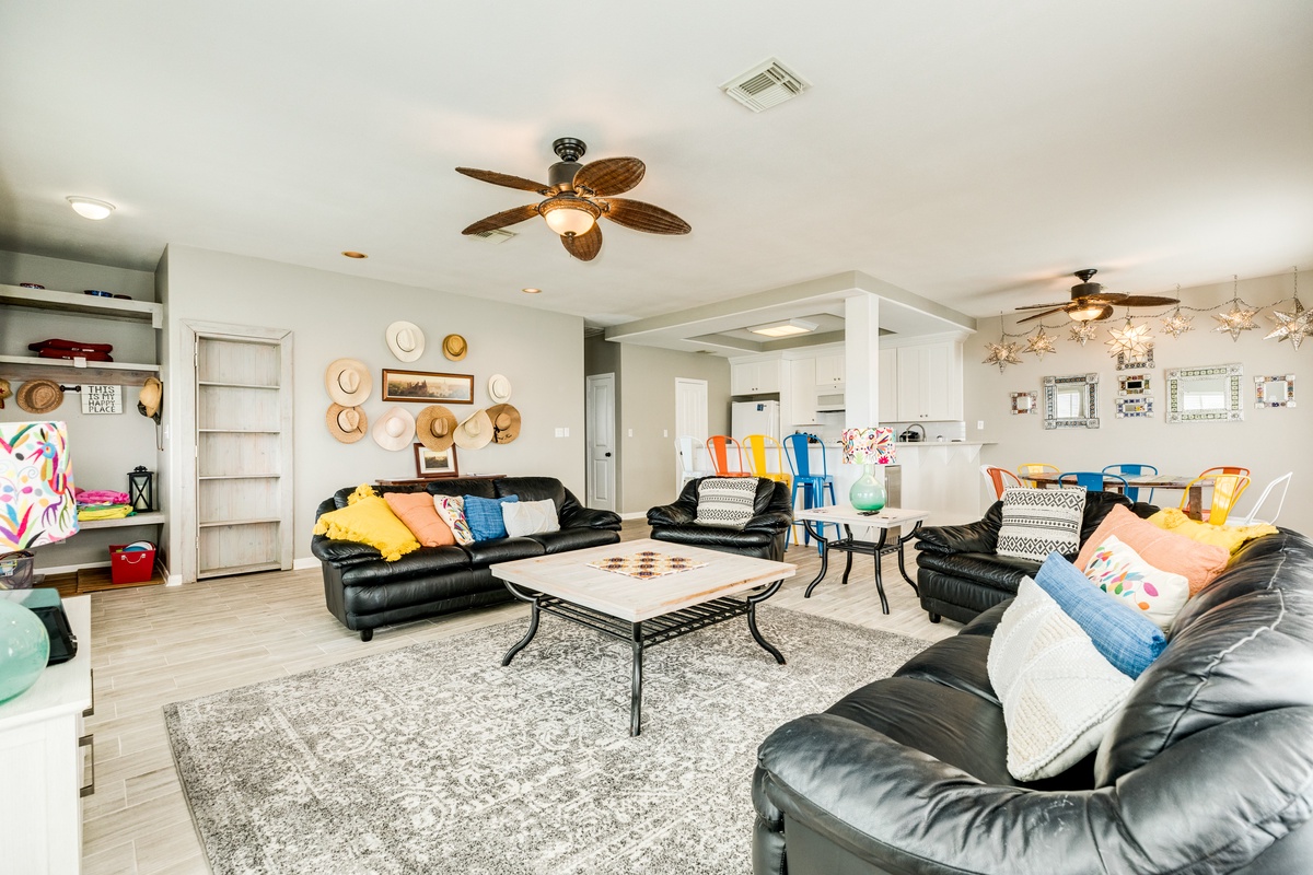 Abundant comfortable seating for the whole group