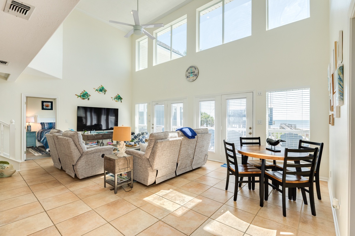 Bright and airy living area with plenty of windows