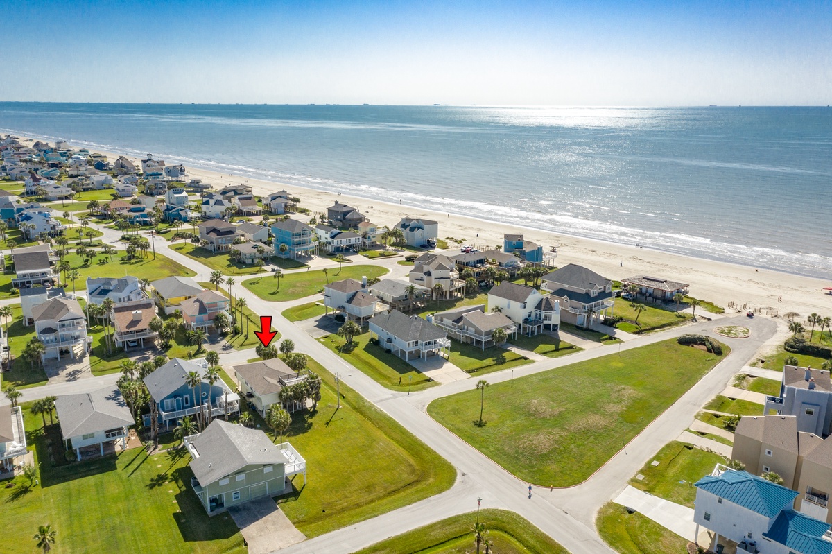 Take a short stroll through the neighborhood to the sand