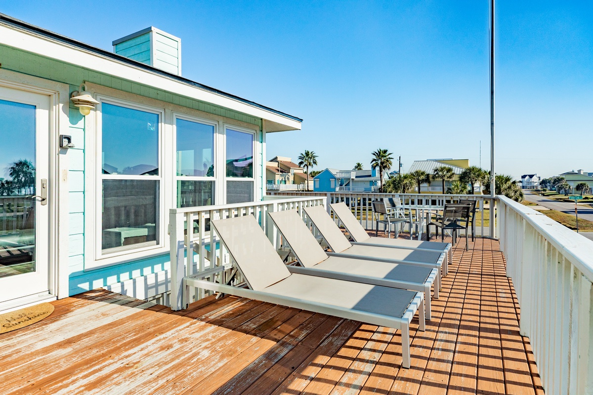 Soak in the sun on the large open deck