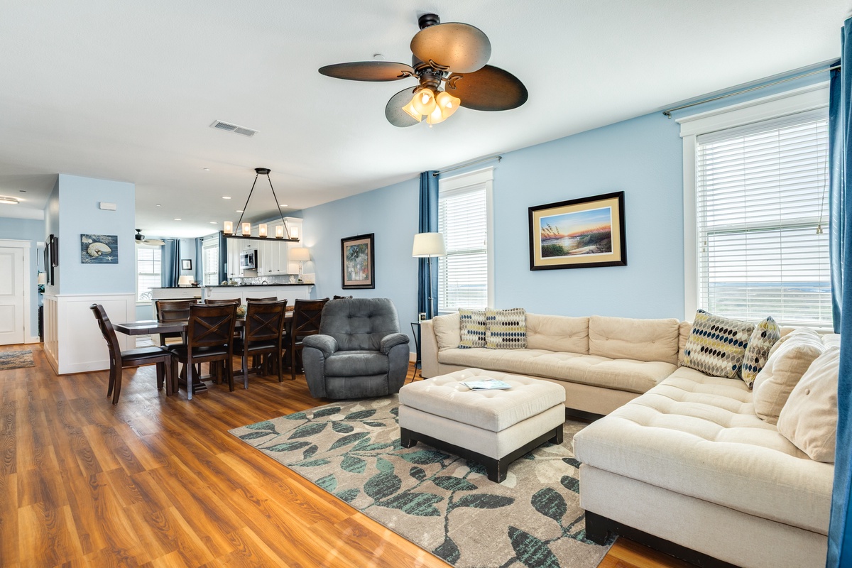 Open living area is great for spending time together