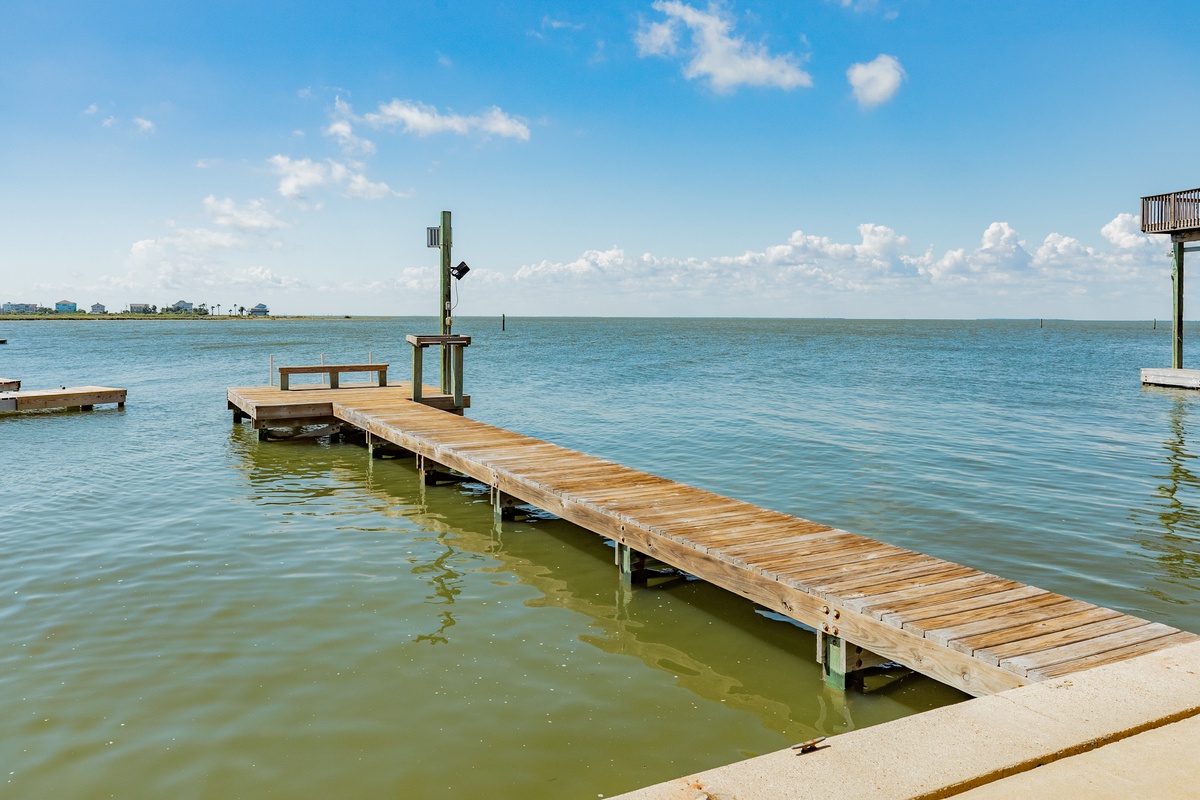 Spend your day on the private fishing pier