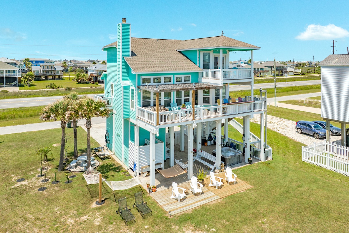 Beachfront home with plenty of outdoor space