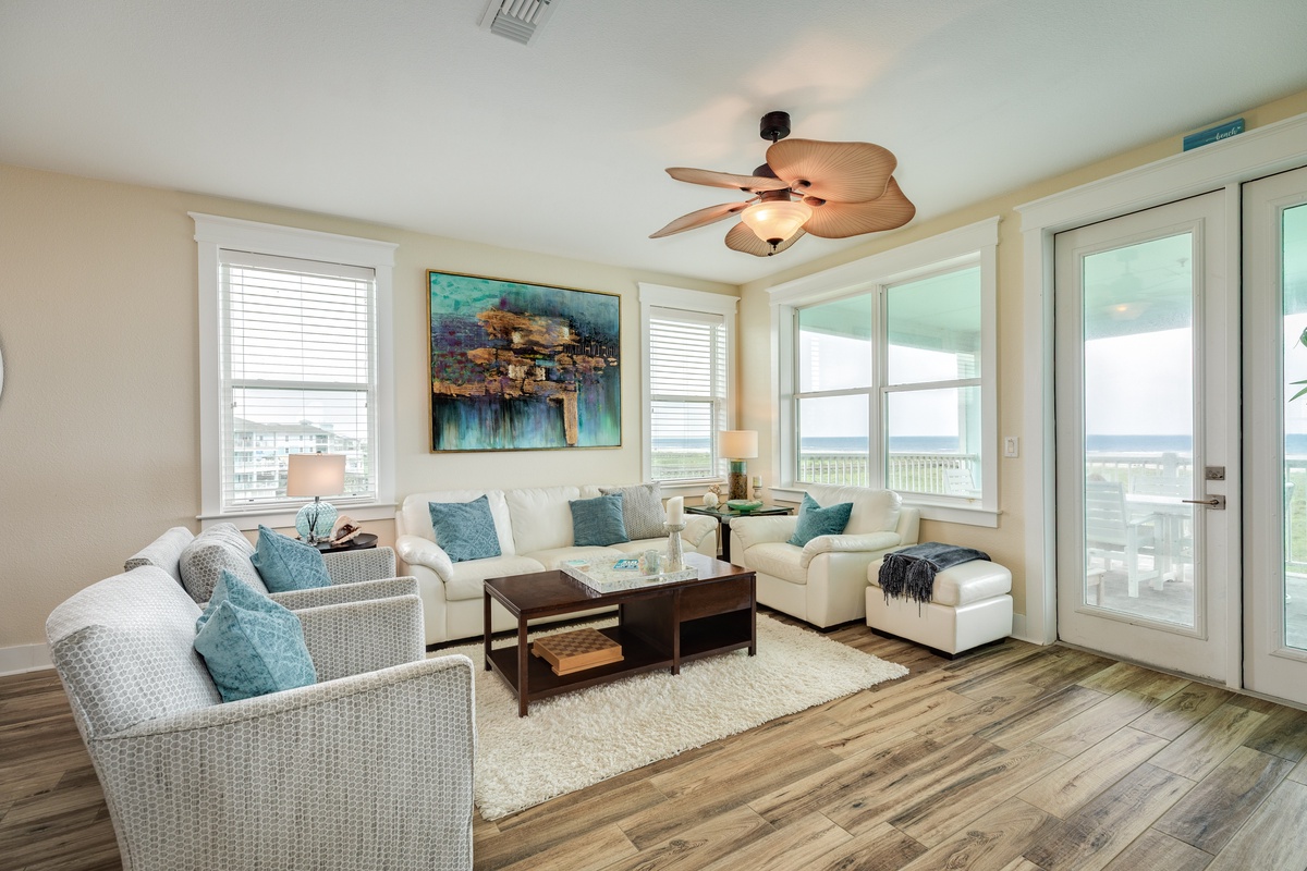 Living area with plenty of windows