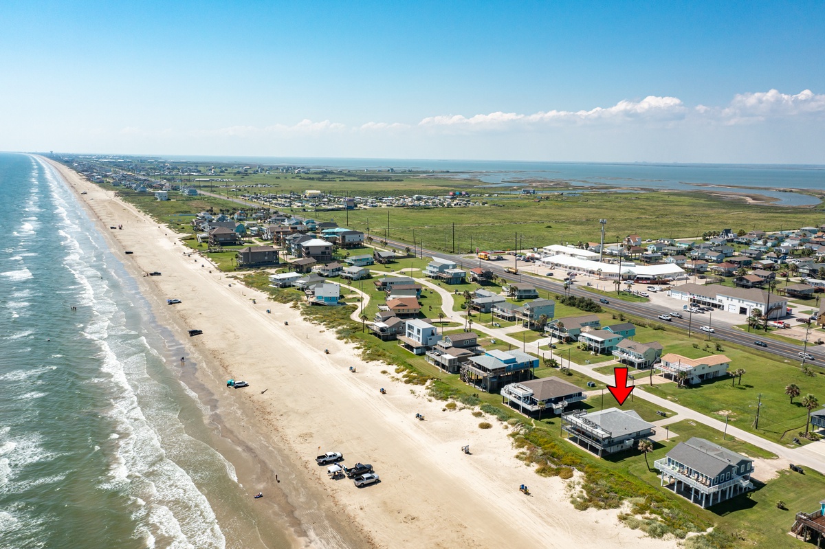 Beachfront home in the Jamaica Beach neighborhood