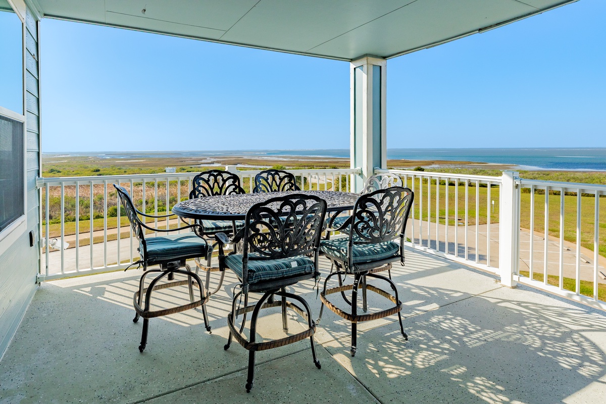 Gorgeous views from the covered deck