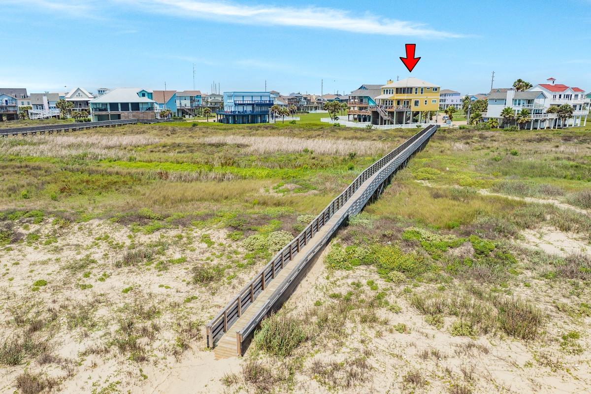 The dune walkover will lead you straight to the sand