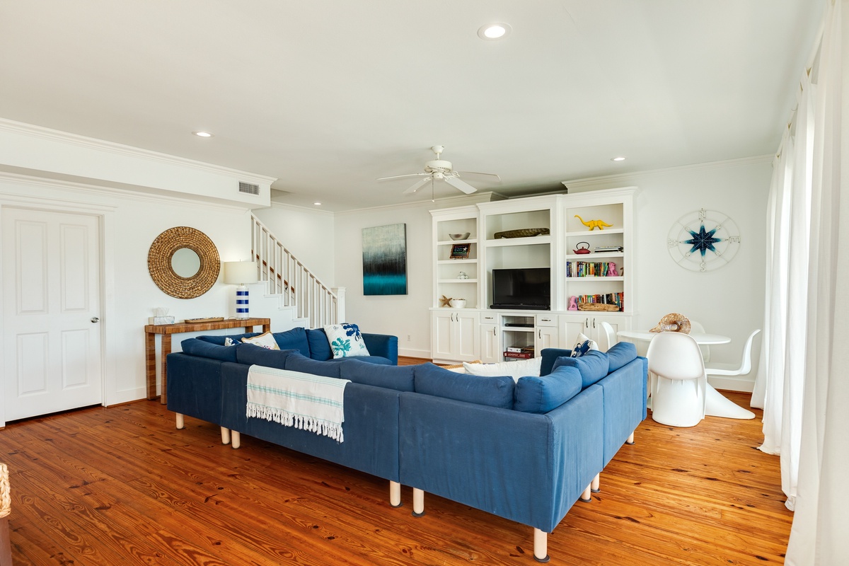 Play family games at the living room table