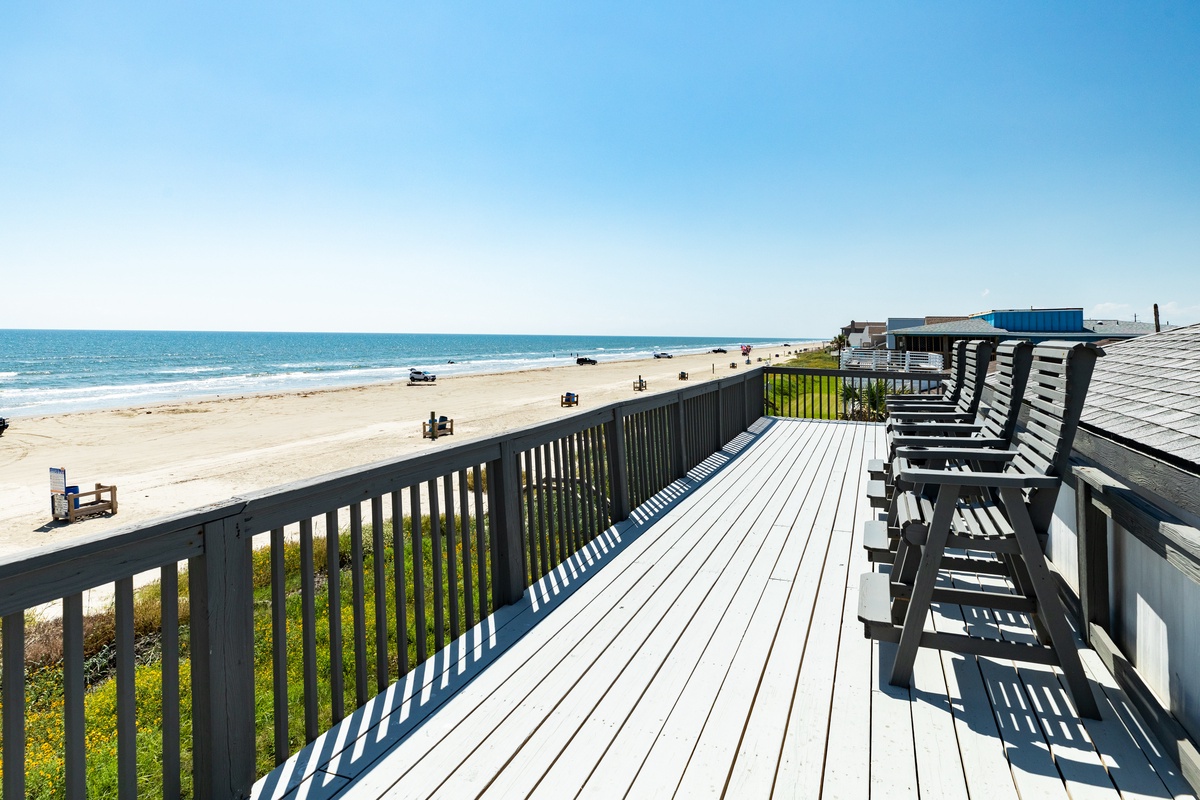 West-facing view from the Upper level deck