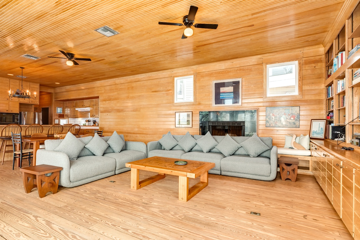 Relax on the comfortable couches