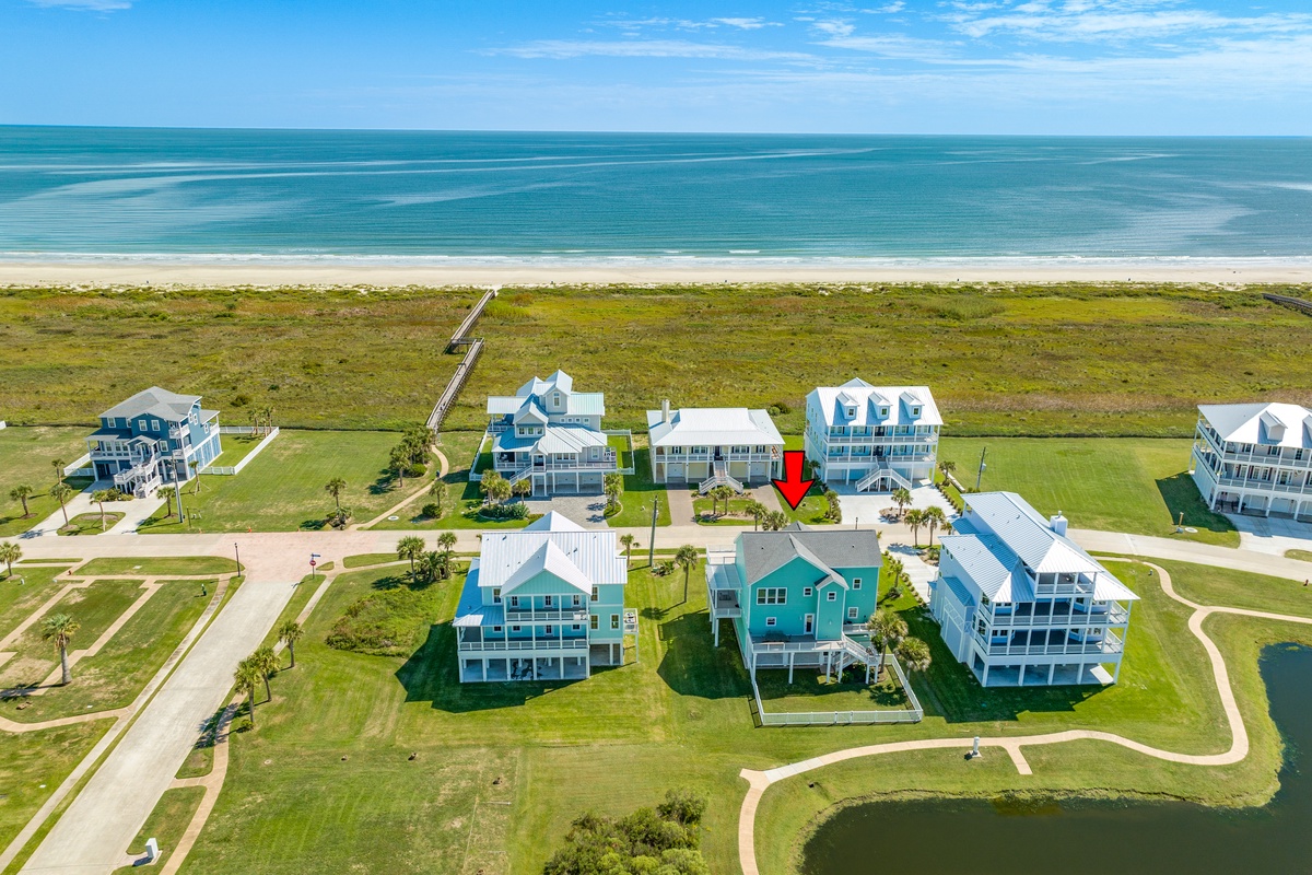2nd row beachside home located in Pointe West