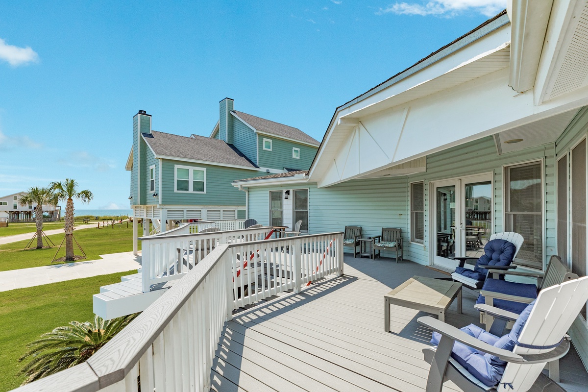 Hang out on the expansive deck