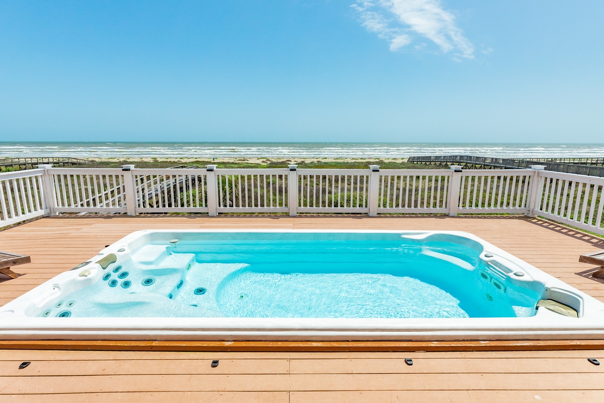 Go for a swim in the private pool built into the main level deck!