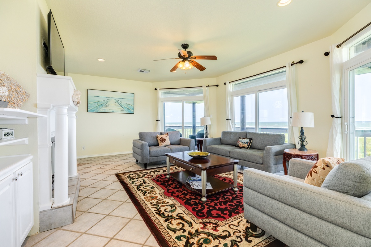 Bright and airy open living area