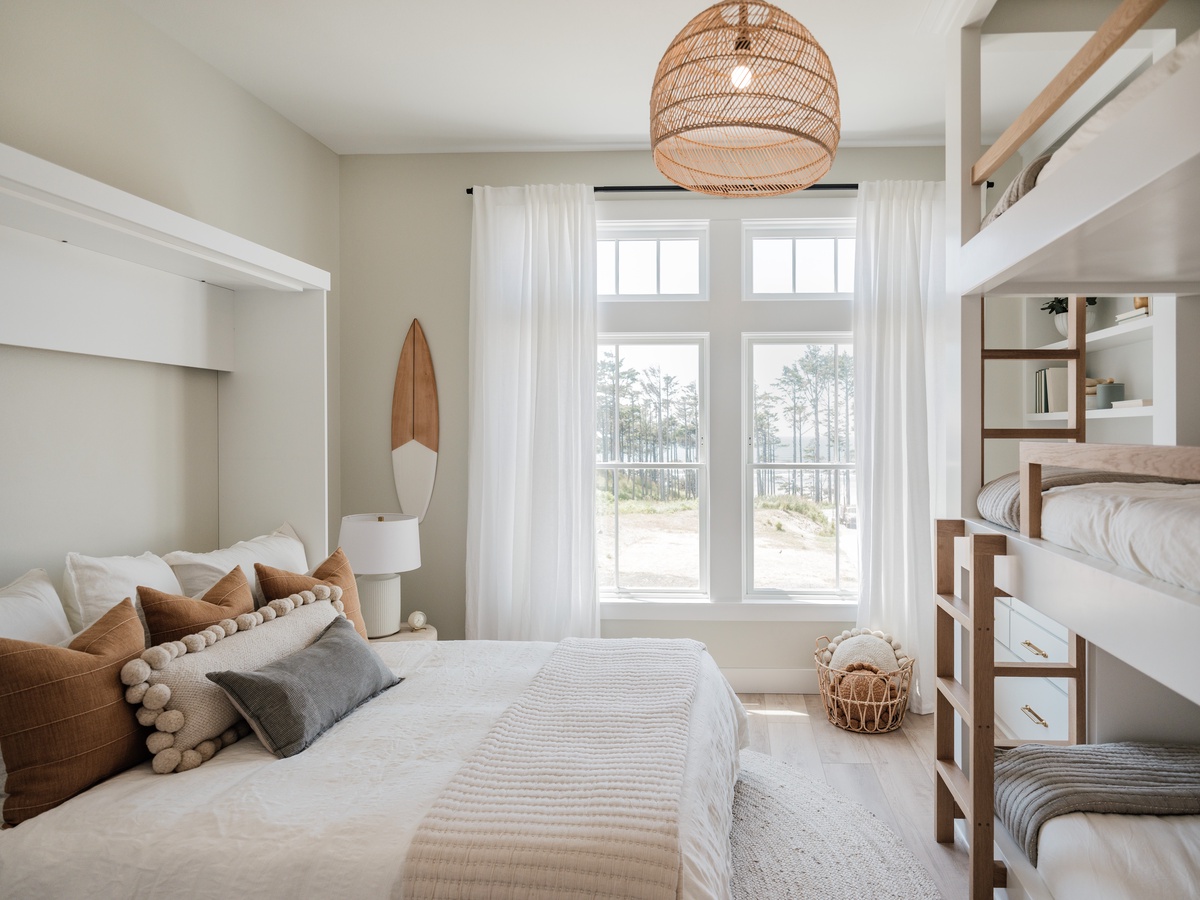 the Beach Loft Bunk Room with Queen Murphey Bed