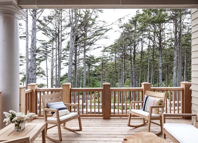 Deck view with outdoor seating