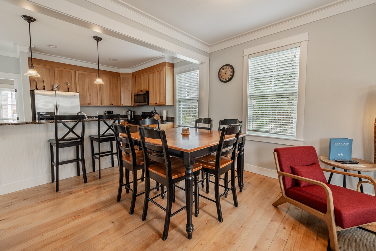 The charming breakfast nook is the perfect spot to sip, savor and start your day