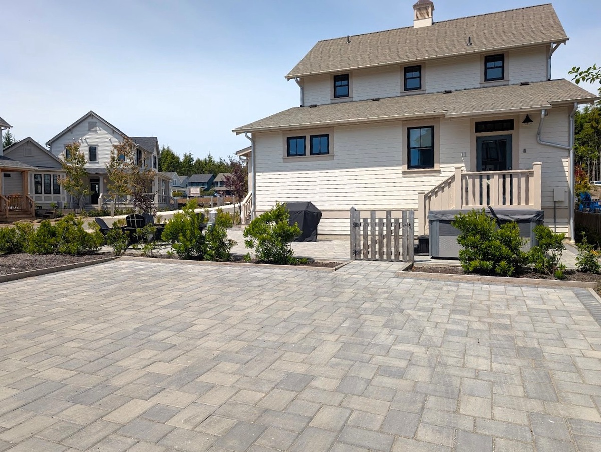 Driveway with EV charging