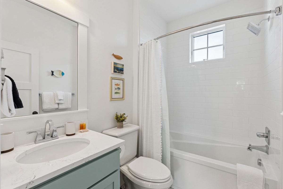Second level guest bathroom