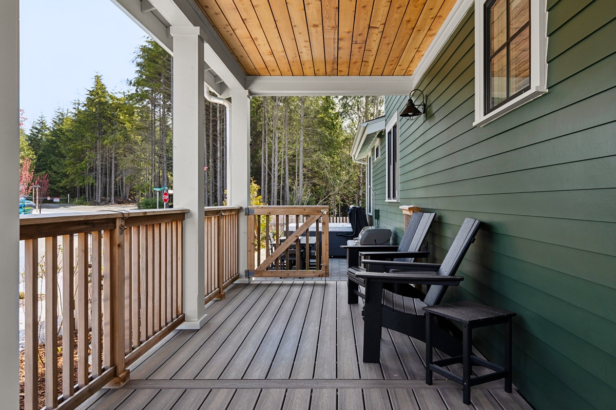 Covered wrap around front porch