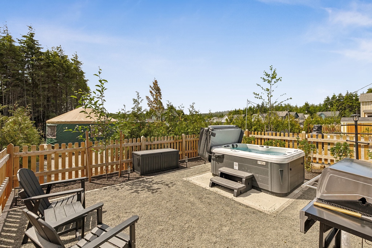 Fully fenced back yard