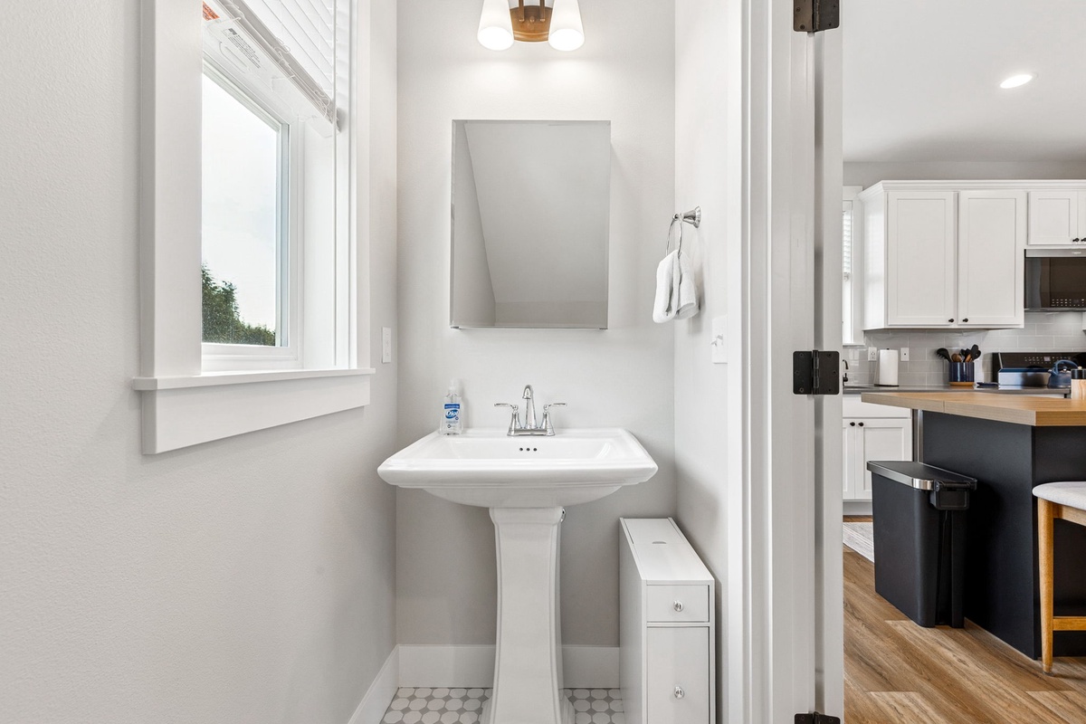 Main level half bath