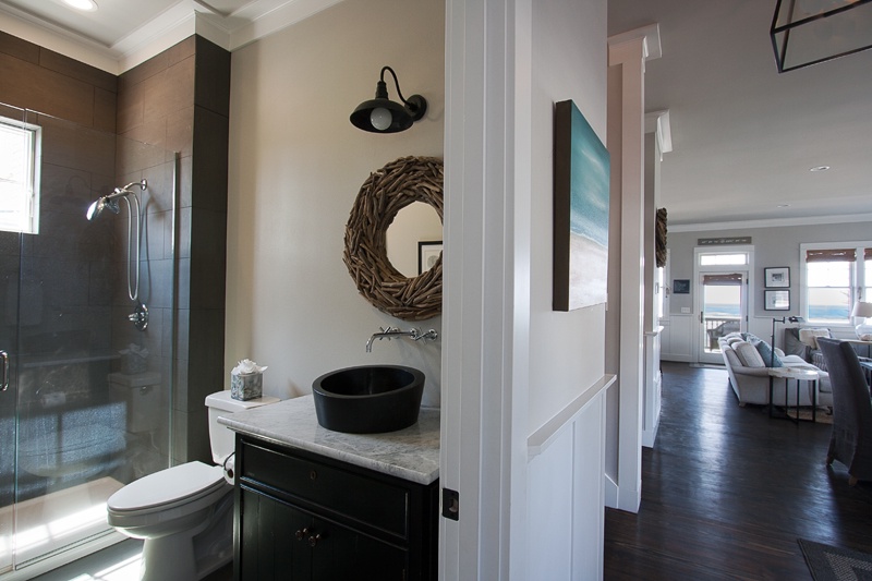 Bathroom with shower on main level