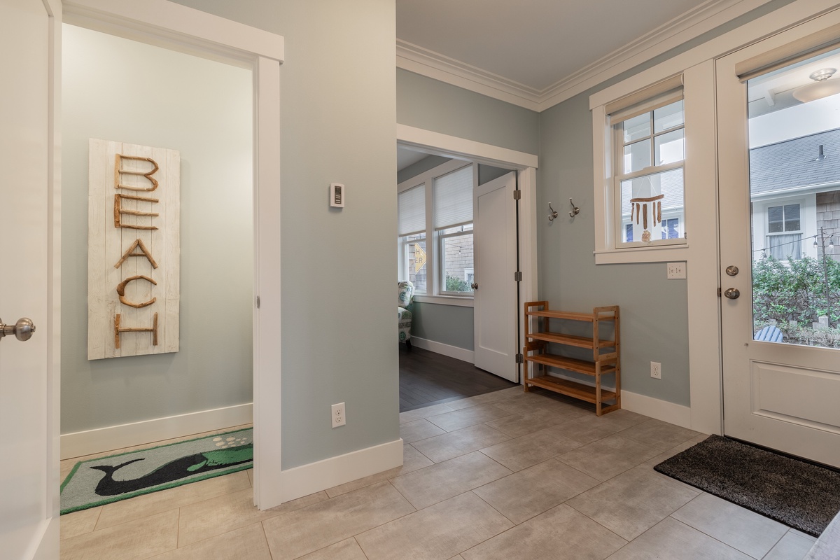 Mudroom leads to the back yard