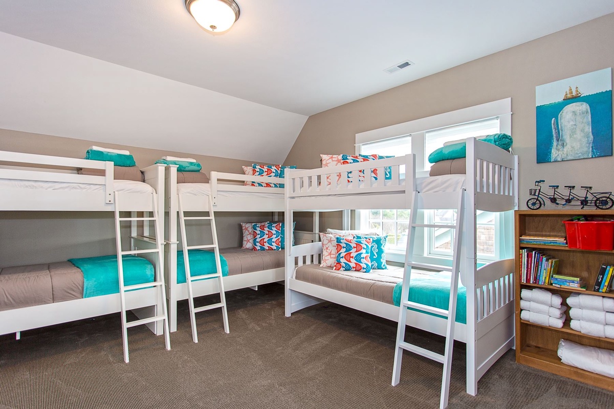 Three bunk beds 