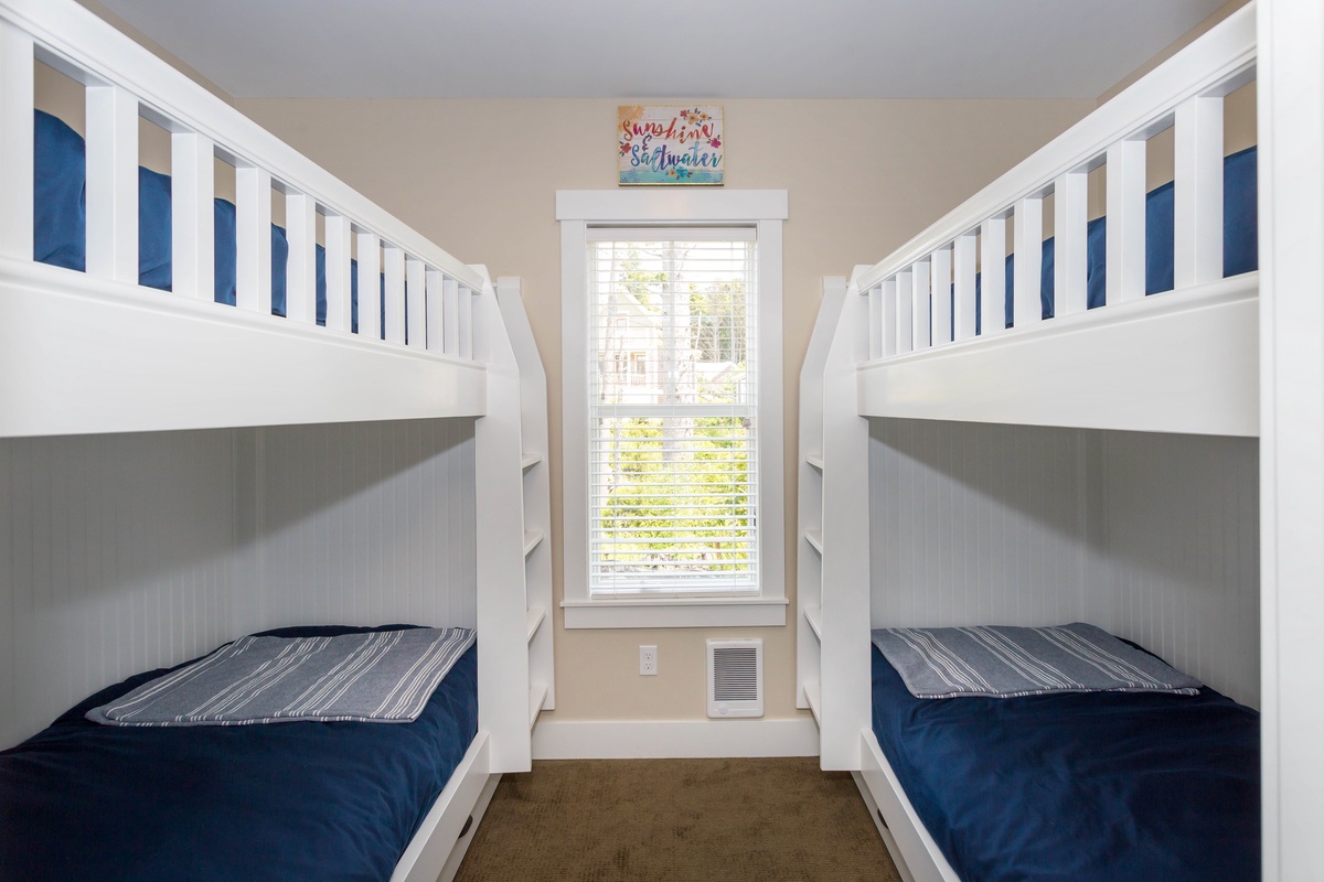 Lower level 2 XL twin bunk beds
