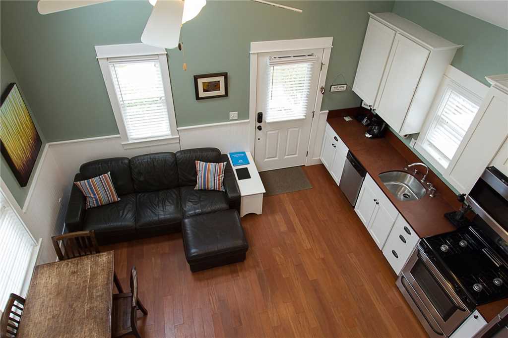 Upper floor view of The Evergreen Cabin