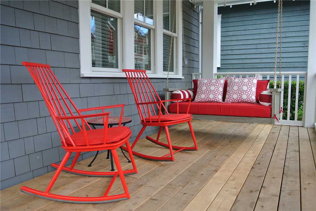 Outdoor seating on front porch