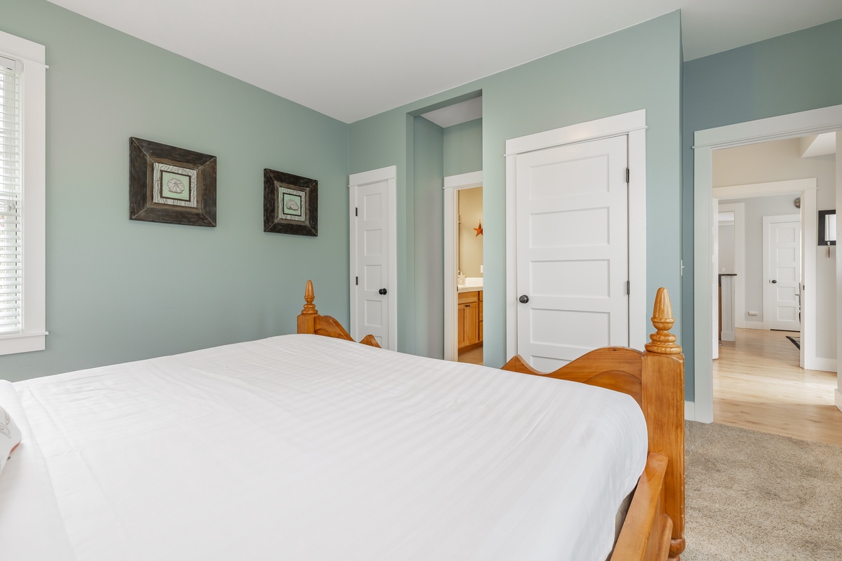 The primary bedroom features an ensuite, making mornings a breeze