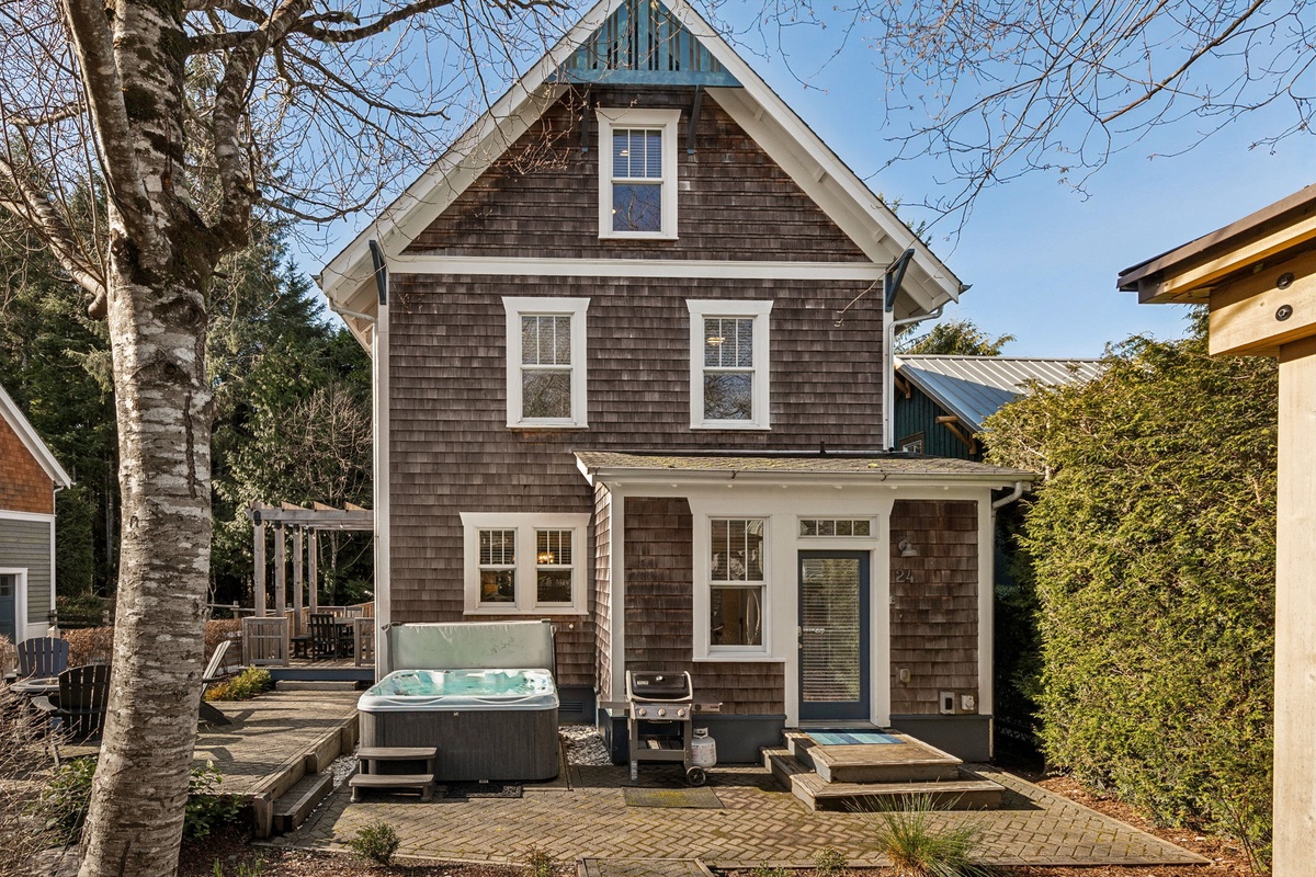 Located on a large corner lot