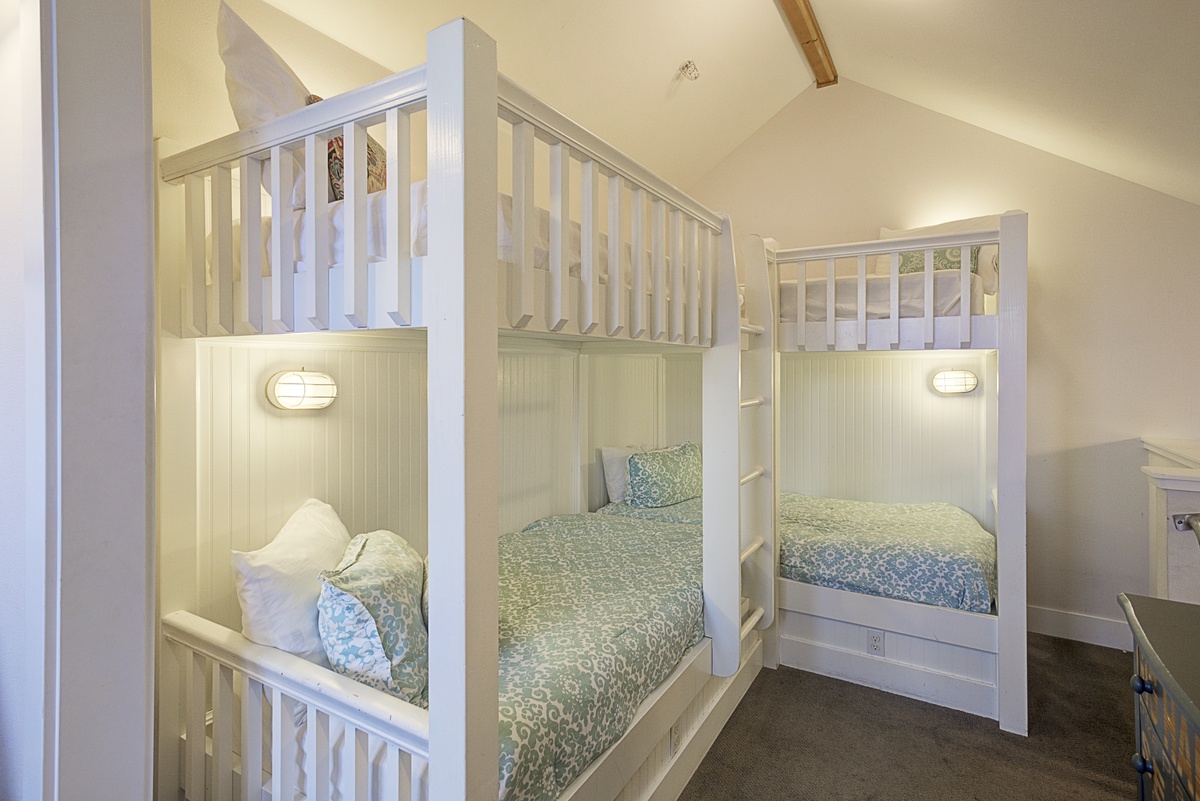 Bunk beds in loft