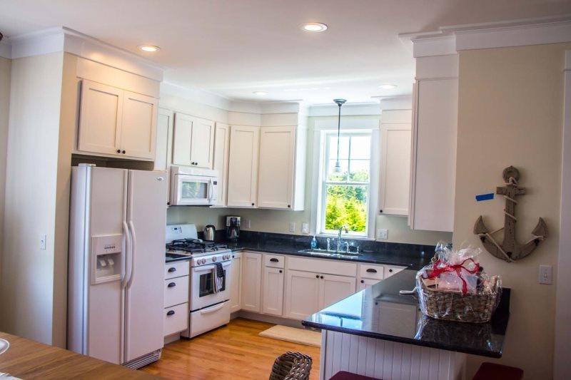 Kitchen with granite countertops