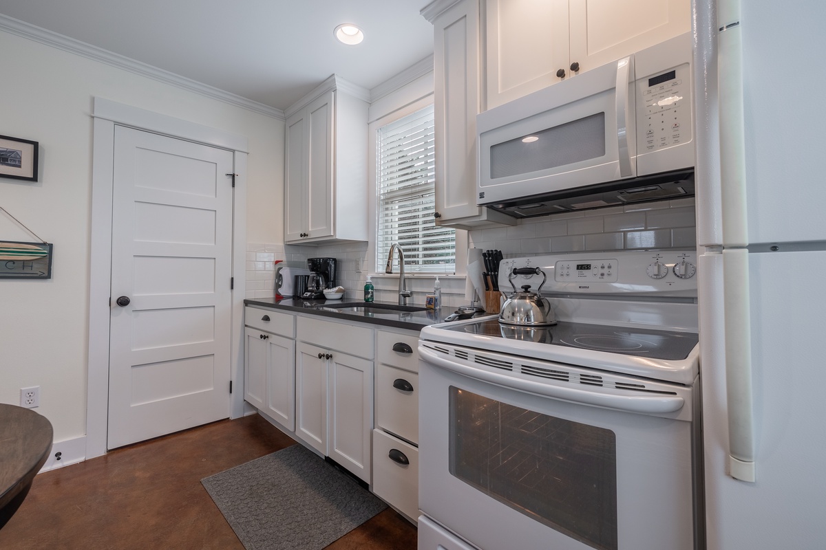 The kitchen is ready for your culinary creations
