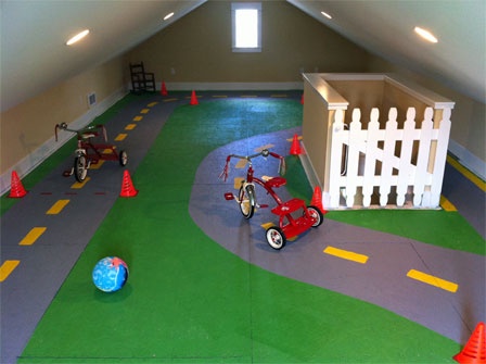 Attic with playroom