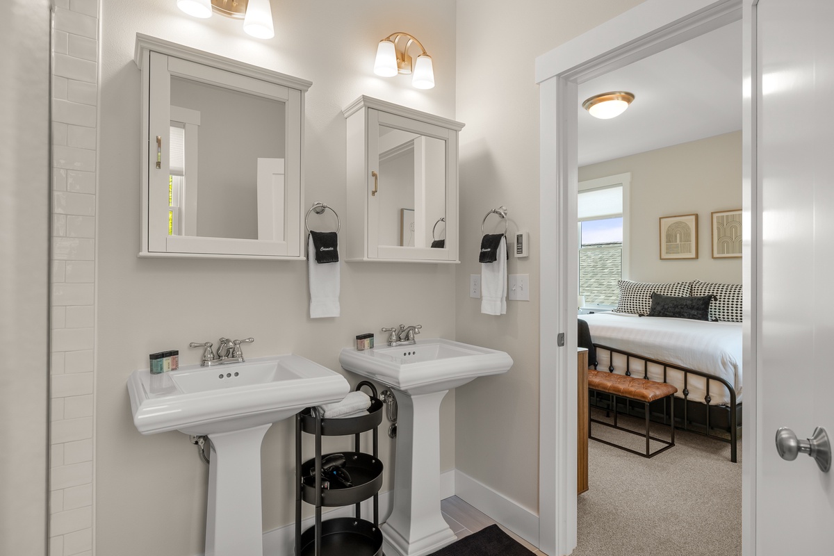 Primary ensuite bathroom with walk-in shower