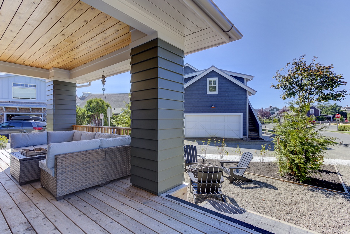 Enjoy the covered wrap around porch regardless of the weather