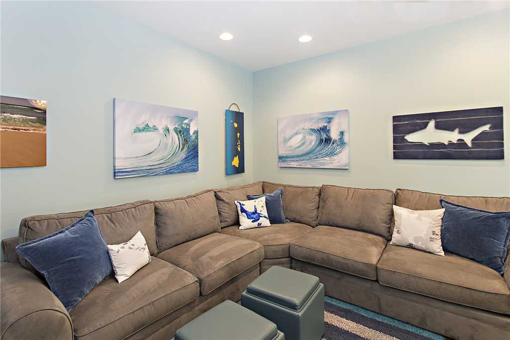 Large sectional sofa sleeper in media room