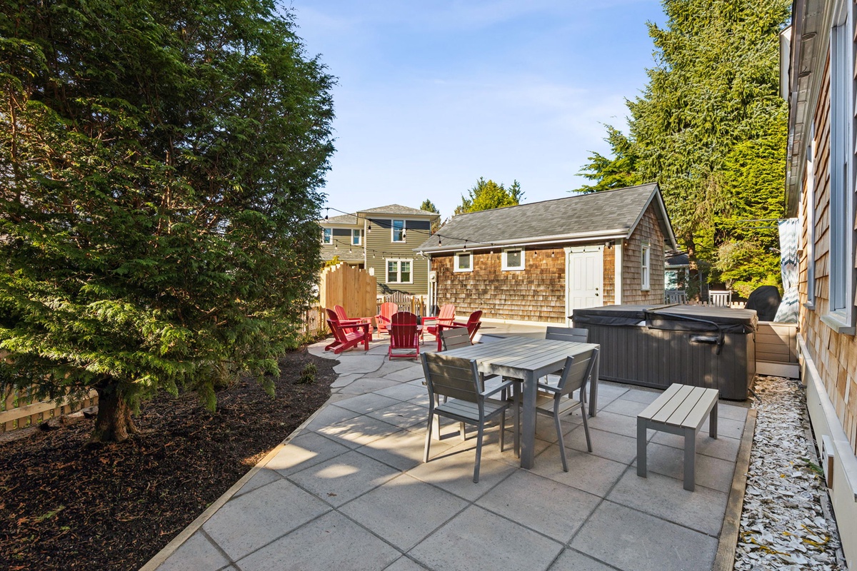 A large backyard for family fun