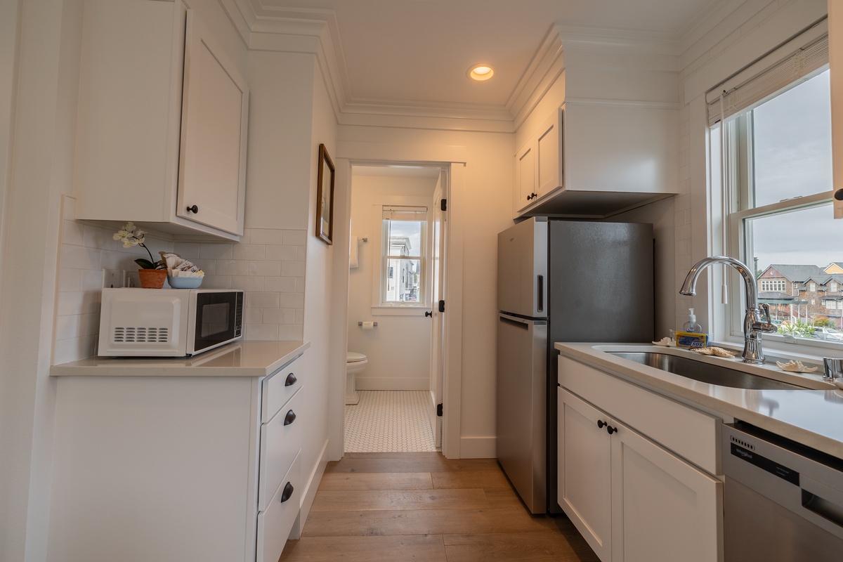 Kitchen and bathroom